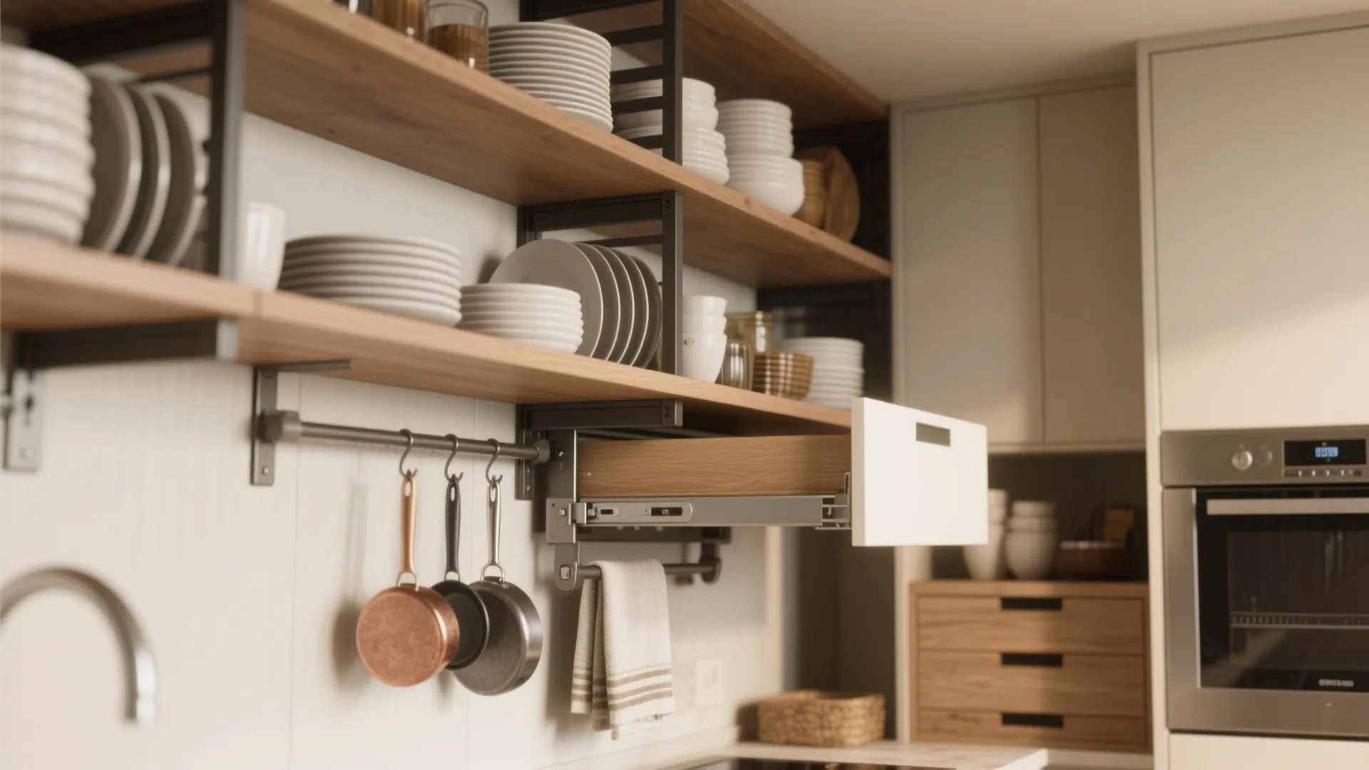 1. Vertical storage: stack, hang, and hide