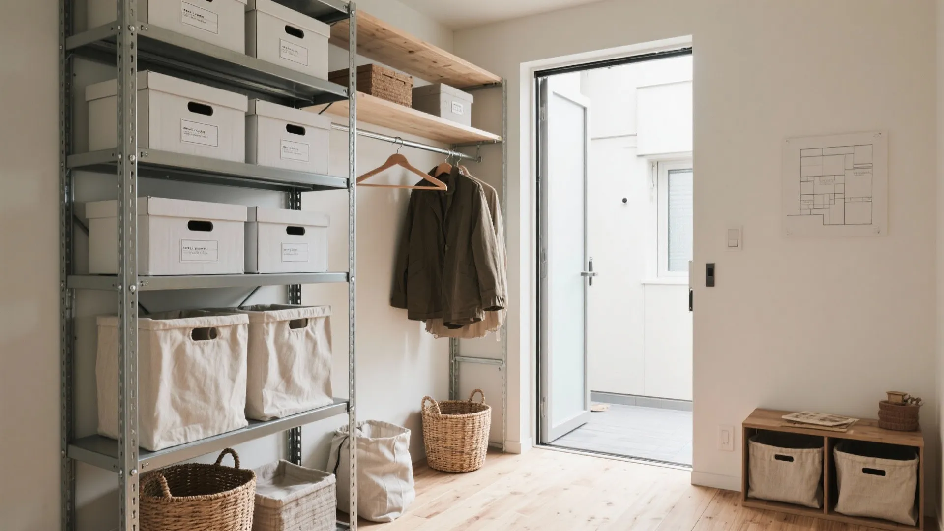 収納は“縦に積む＋入口周りに集約”が収纳技巧の核心