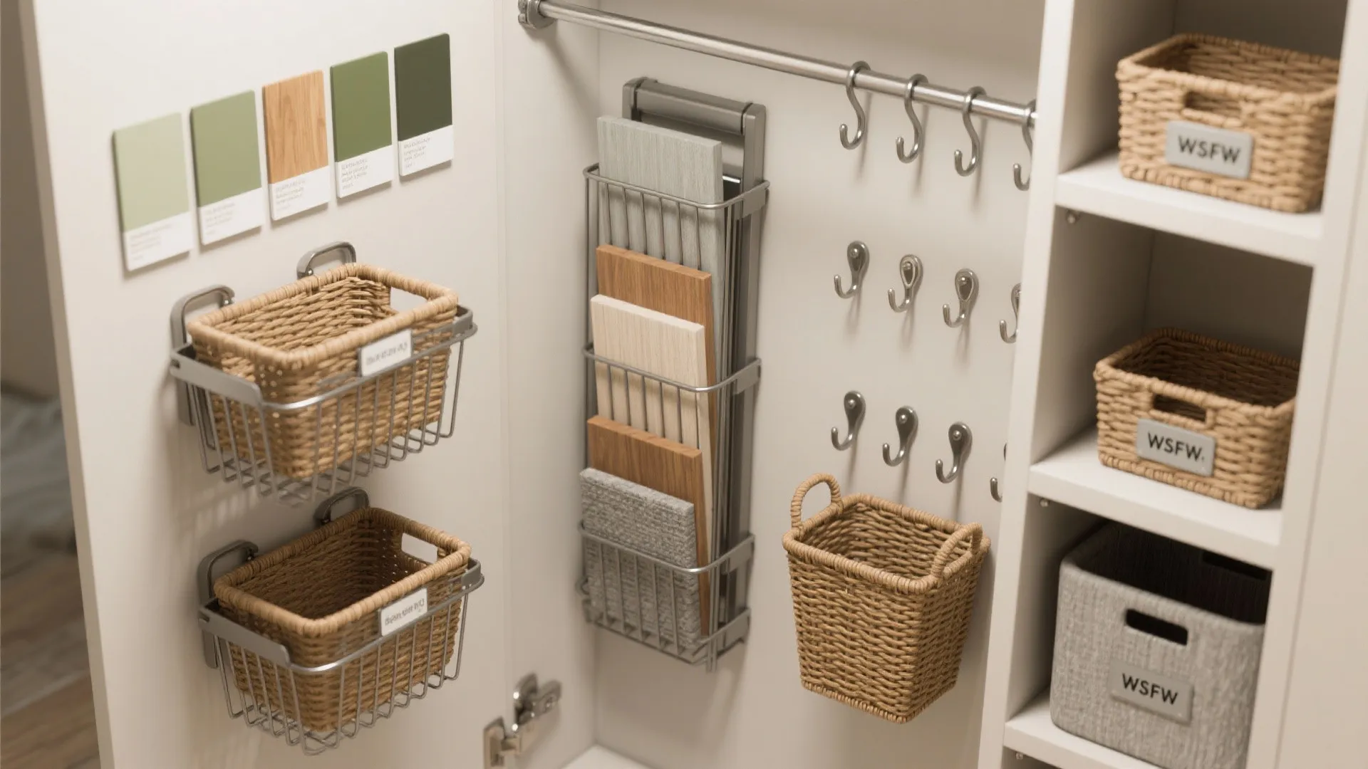 3. Use vertical storage and sliding baskets