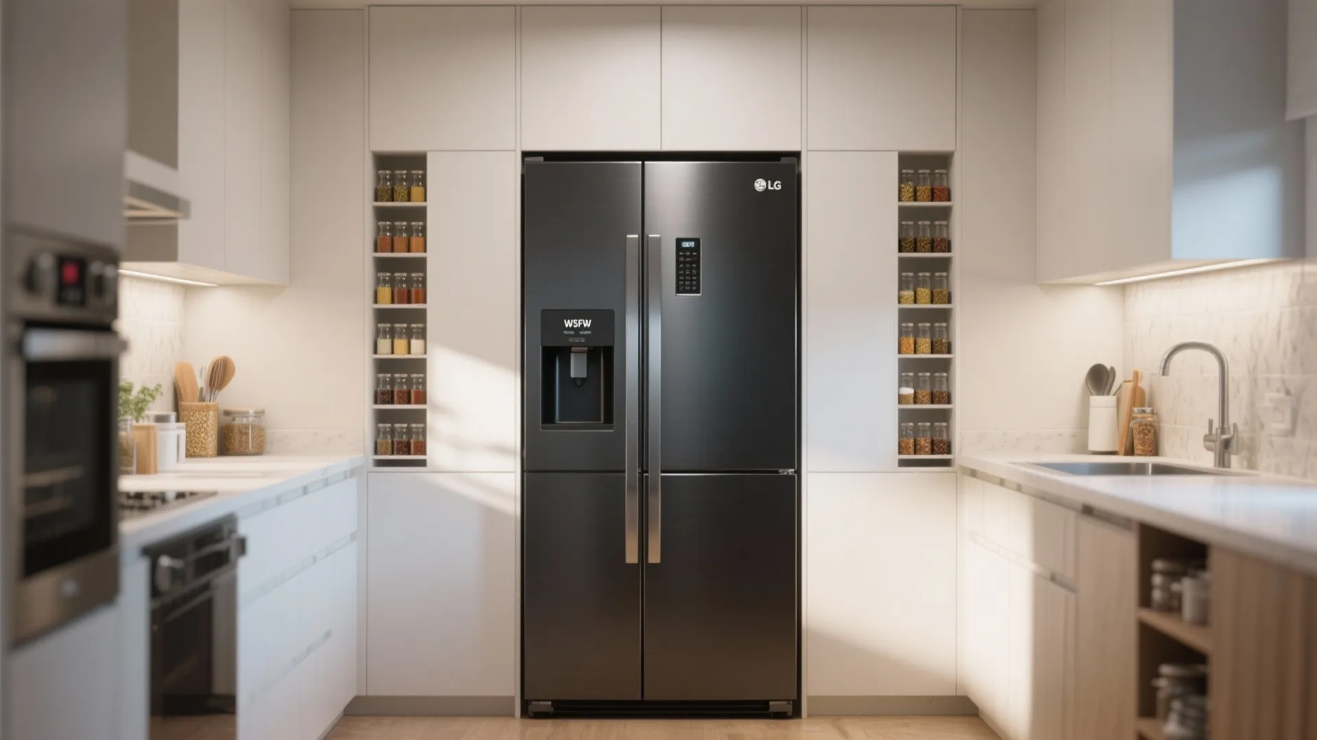 2. Vertical Storage Around the Fridge