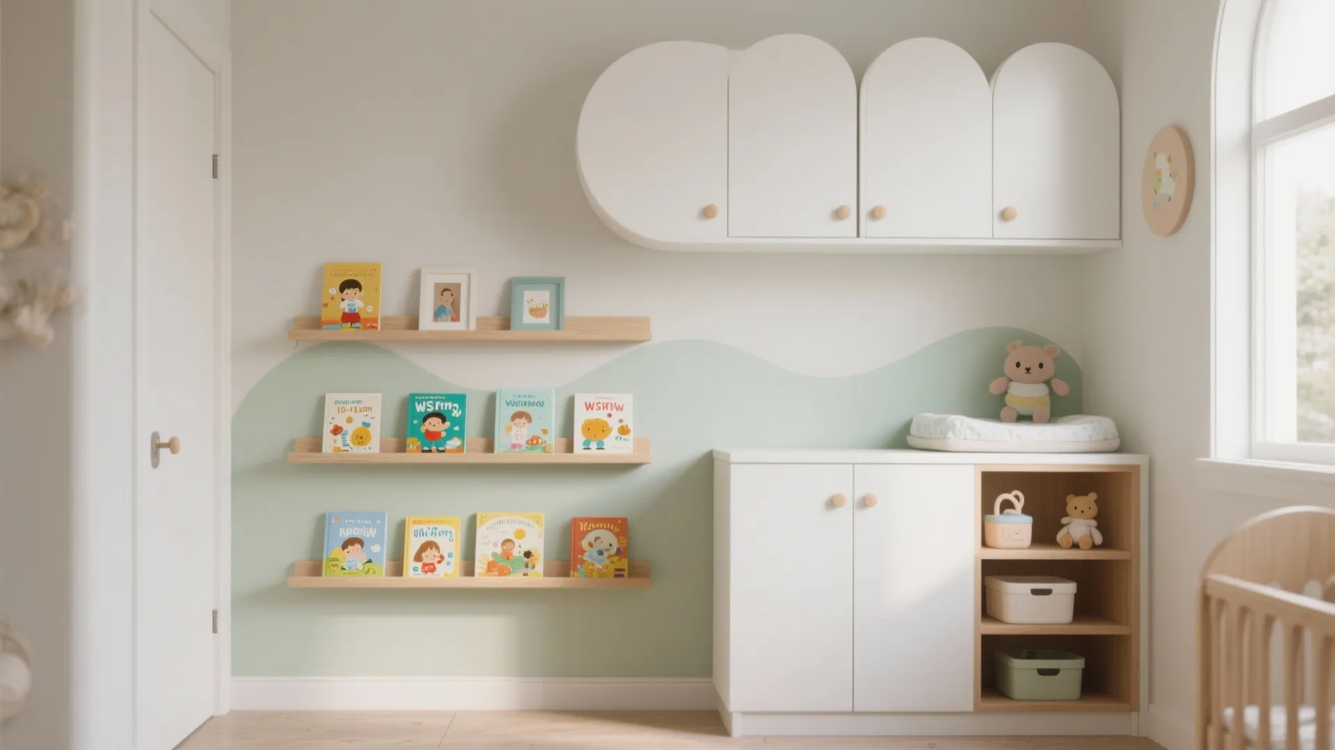 1) Vertical storage that doubles as décor