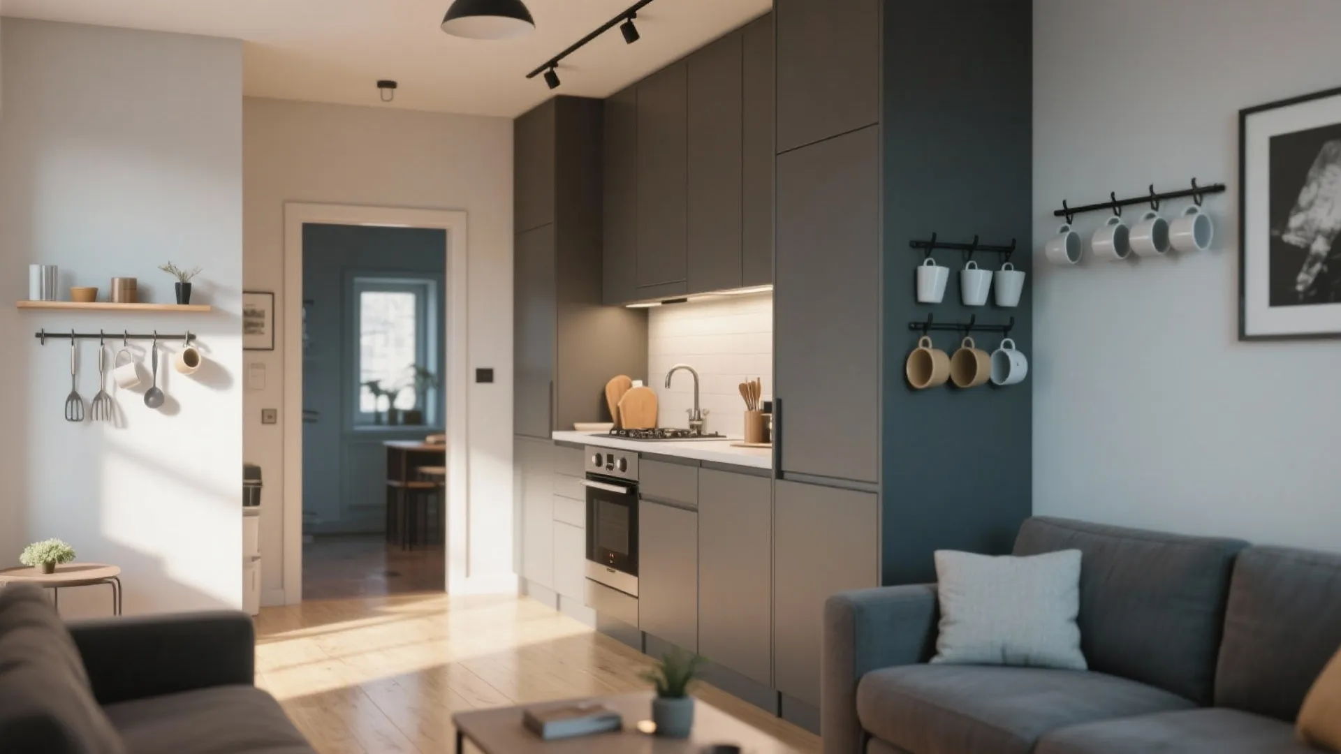 10. Vertical Storage to Keep Floor Open