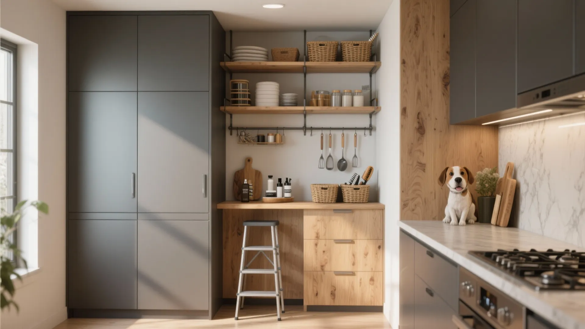 1. Vertical storage with personality