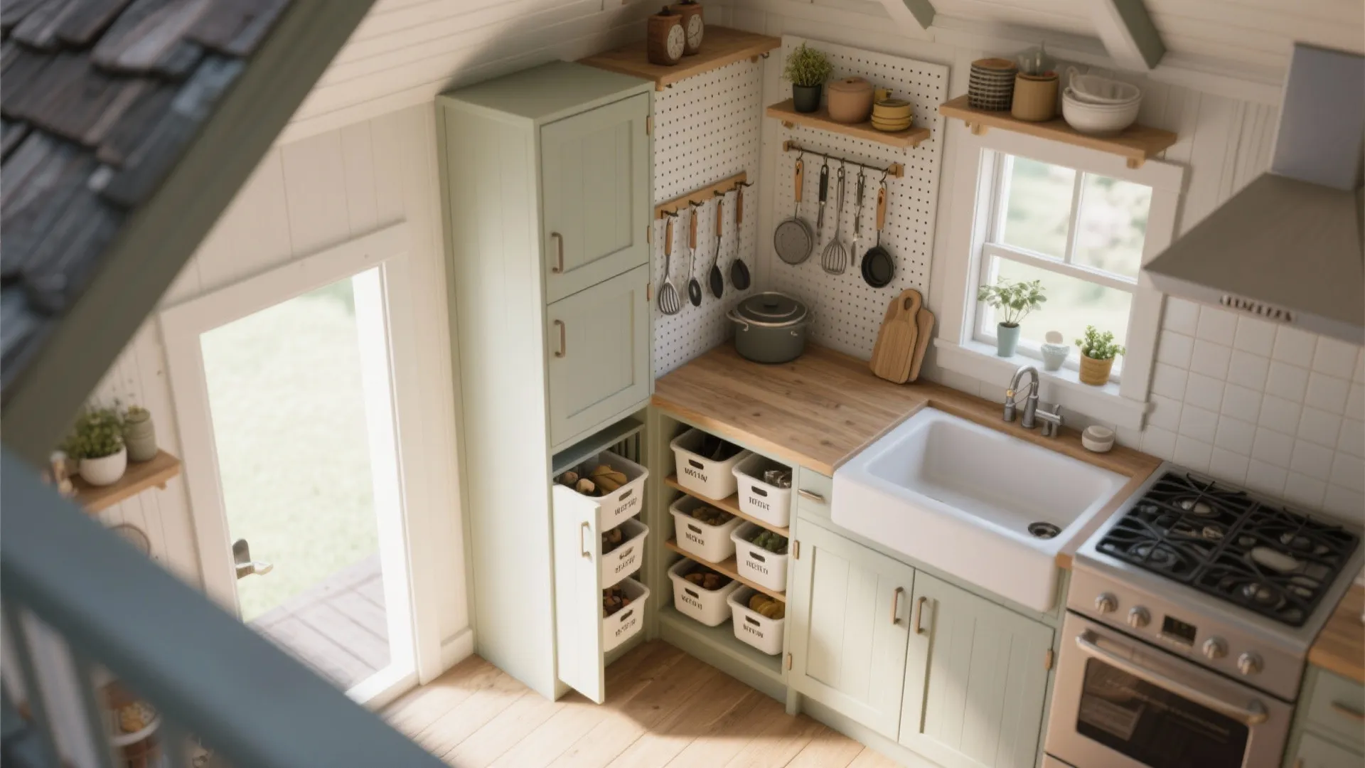 3. Optimize vertical storage with clever hardware