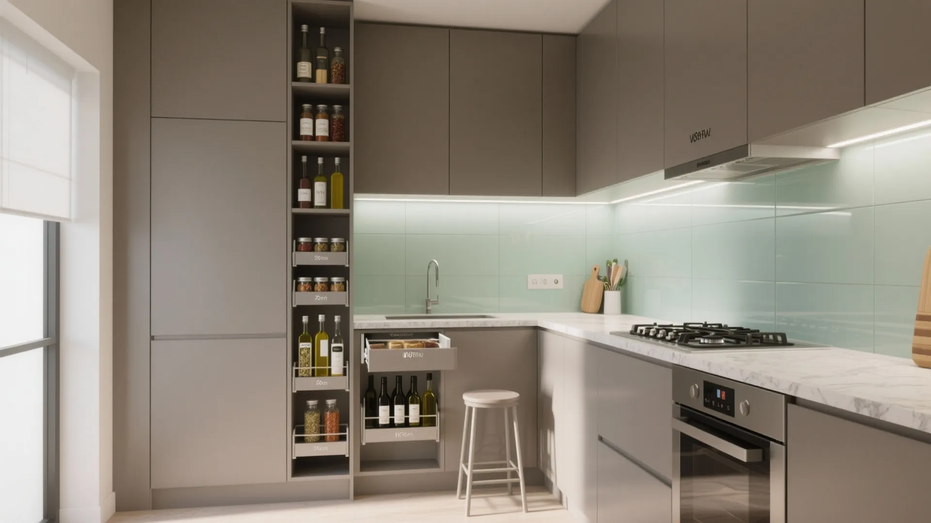 Vertical Storage and Slide-Outs