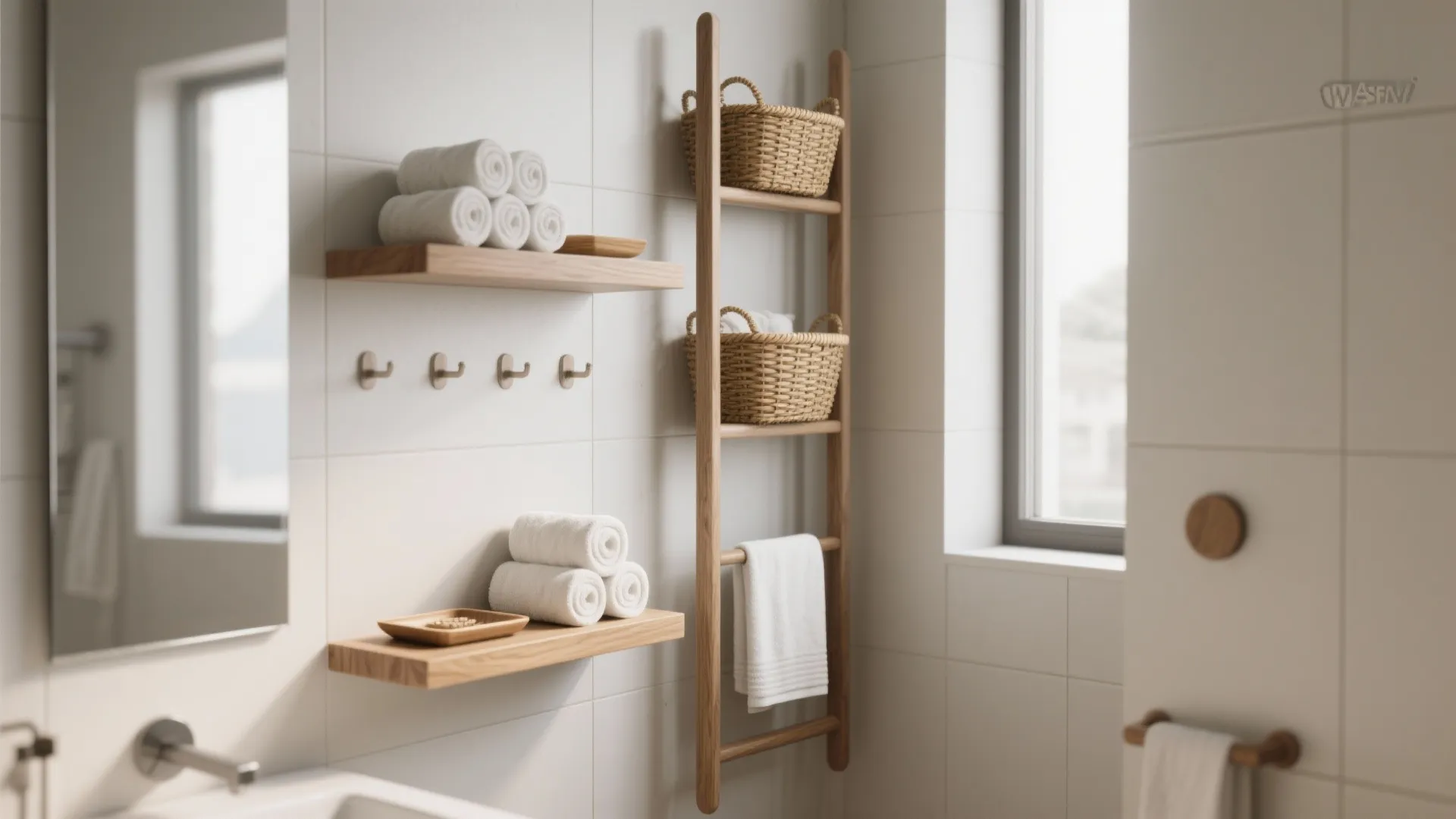 1. Maximize vertical storage with open shelving