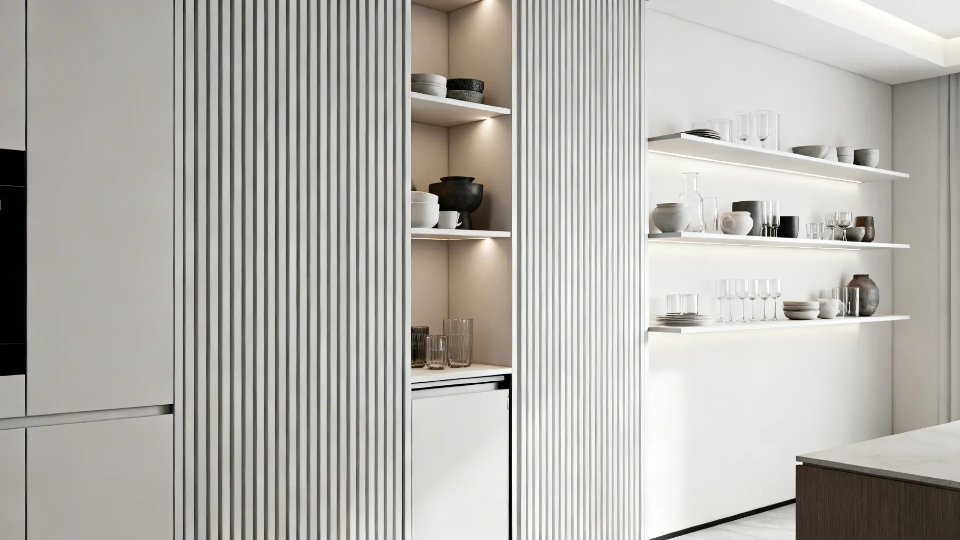 4. Embrace vertical storage and open shelving