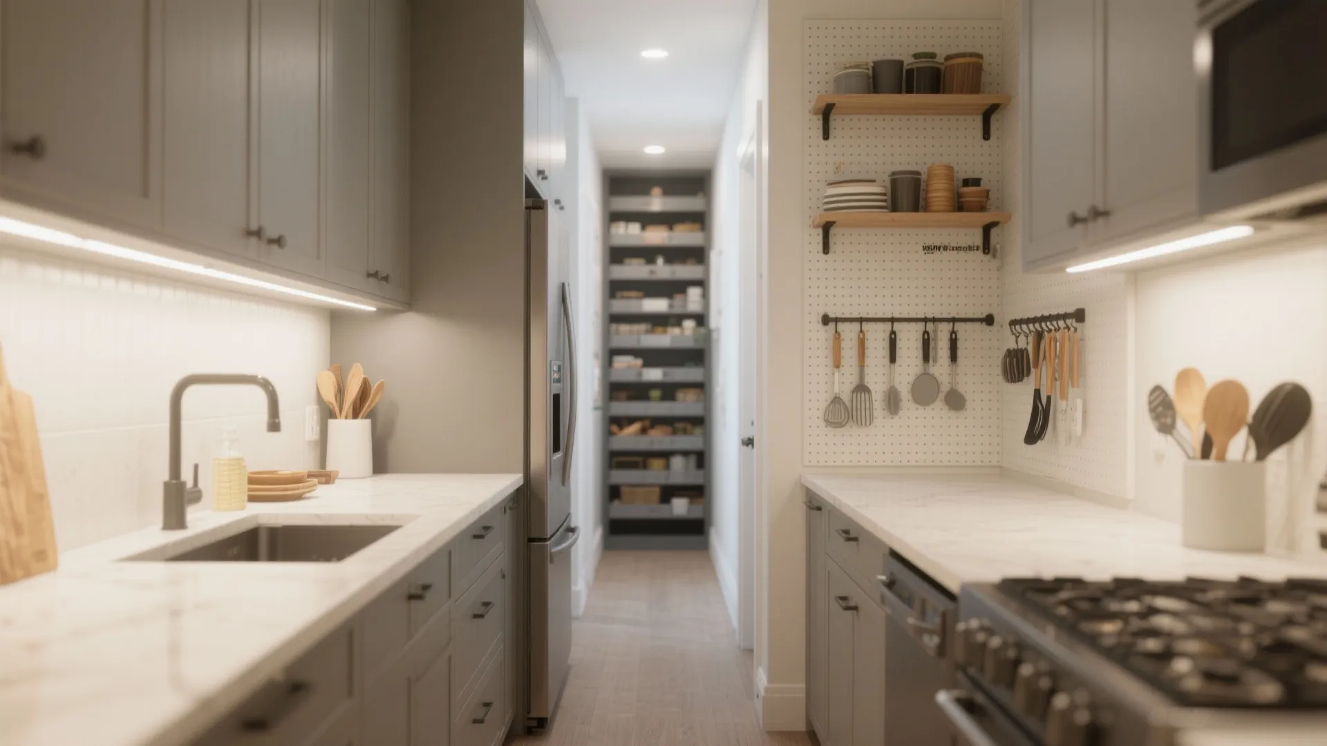 Vertical Storage and Slim Appliances for Micro-Zones