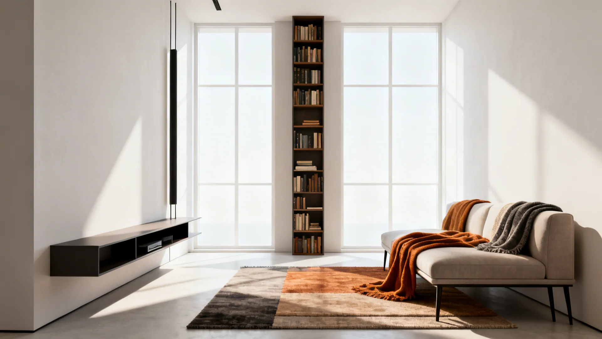 5. Opt for slim profiles and vertical storage