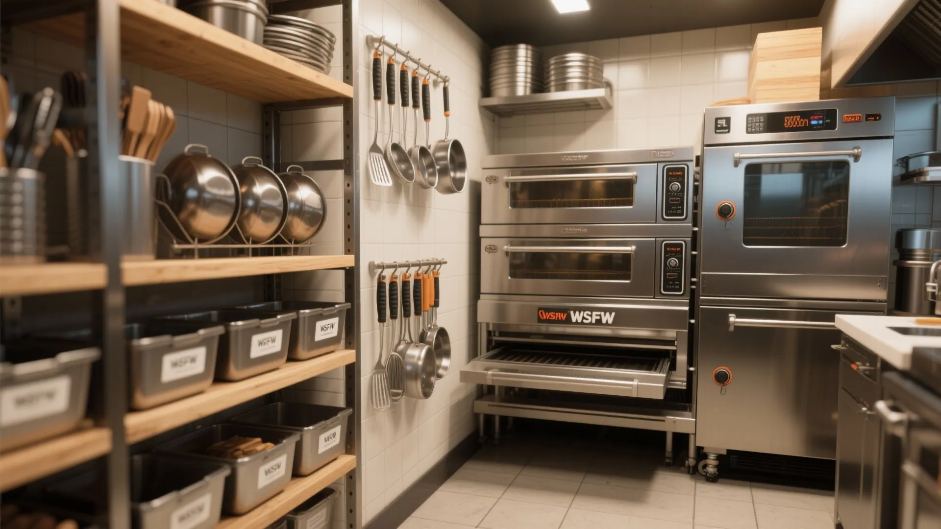 2. Vertical storage and equipment stacking