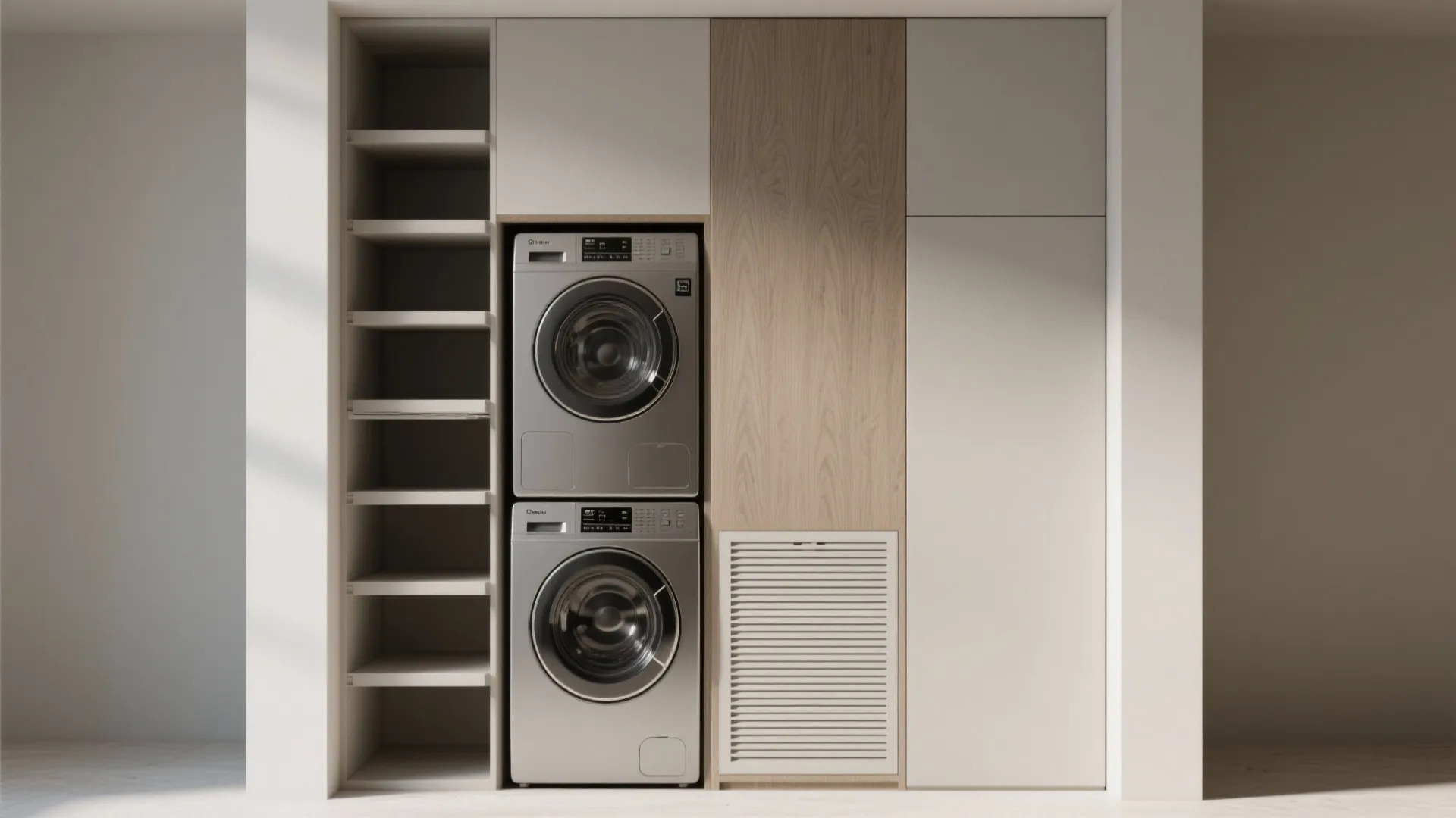 3. Stackable fixtures and vertical storage