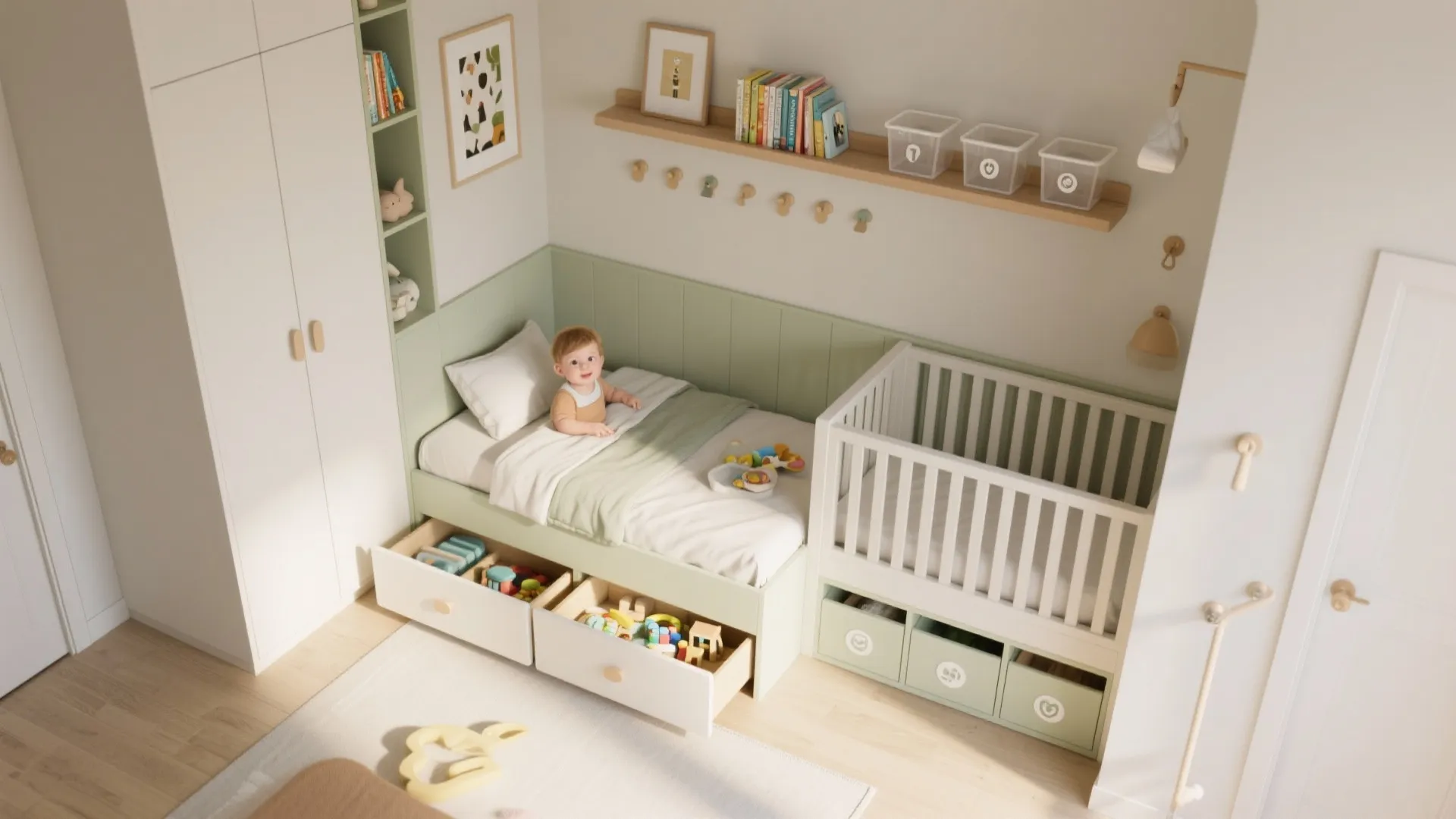 2) Vertical Storage + Under-Bed Wins