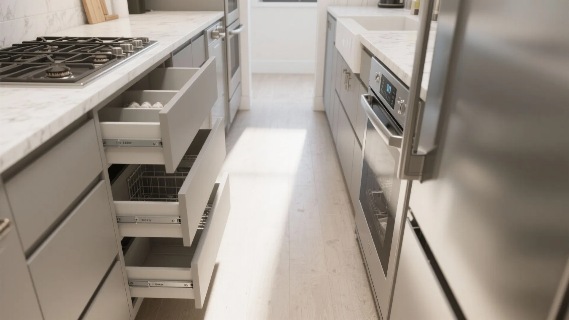 Smart Vertical Storage and Slim Appliances
