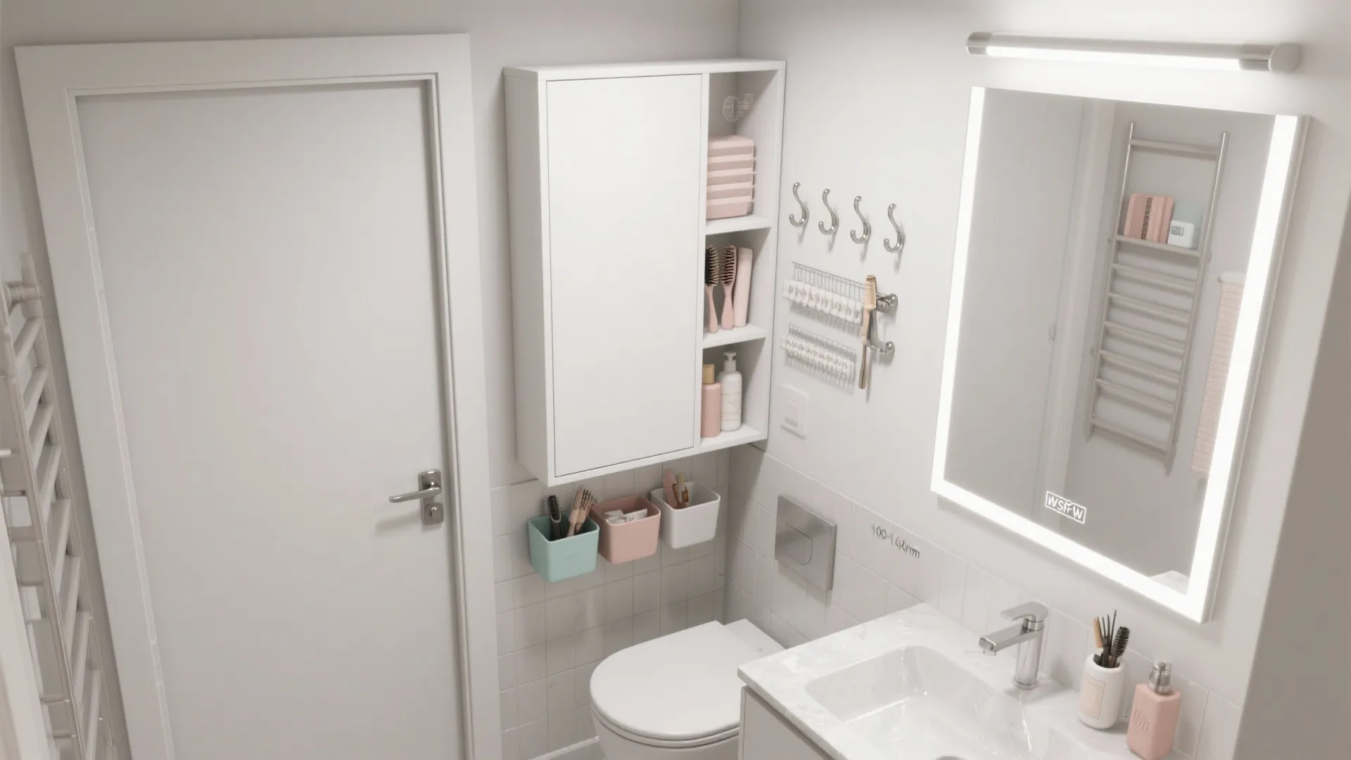 Vertical Storage for Hair and Skincare