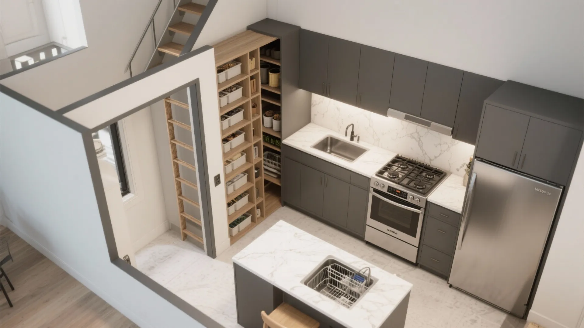 Vertical Storage and Slim Appliances