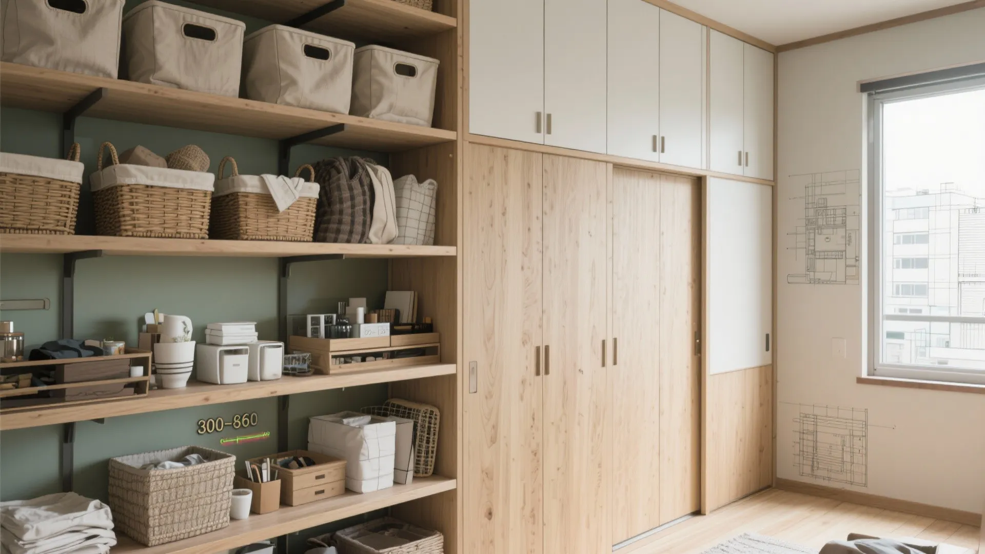 Tips 4: 垂直方向の収納で面積を節約（収納技巧）