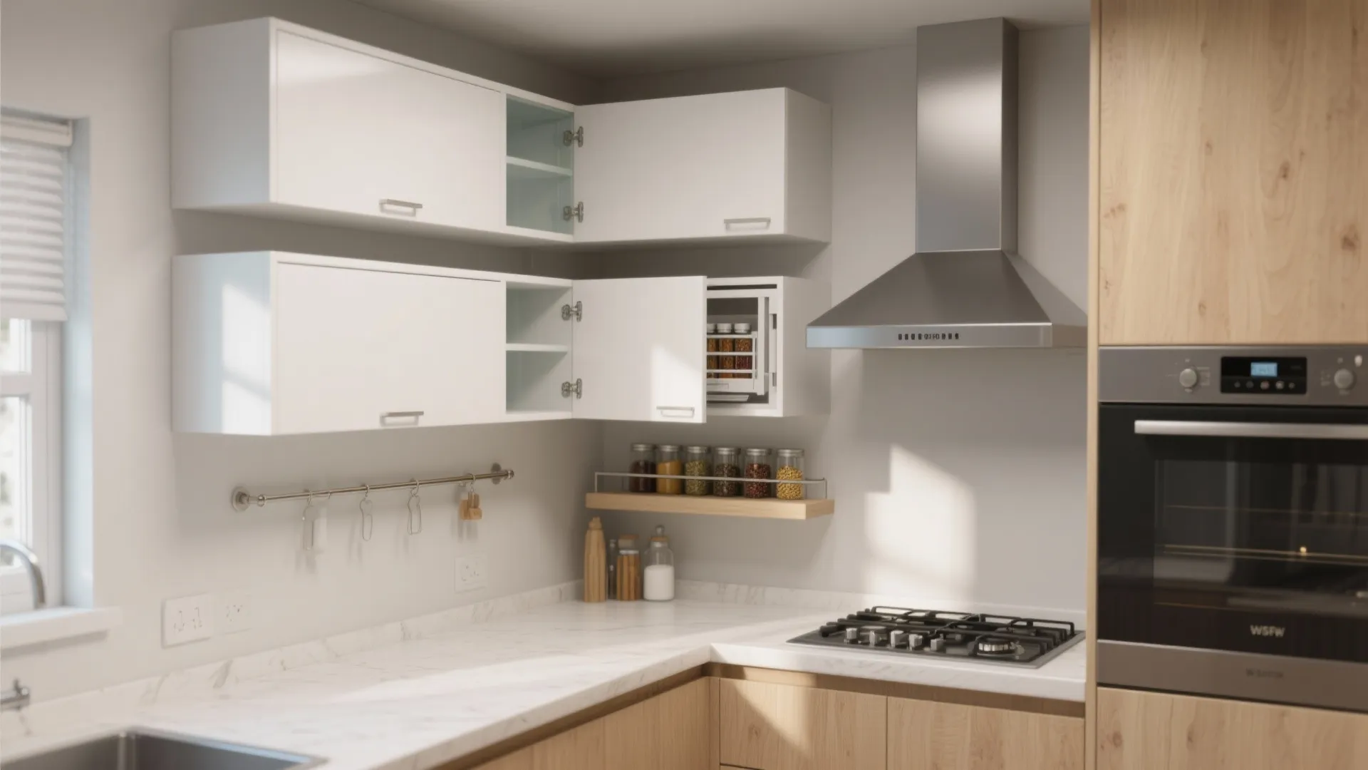 Smart vertical storage to clear counters