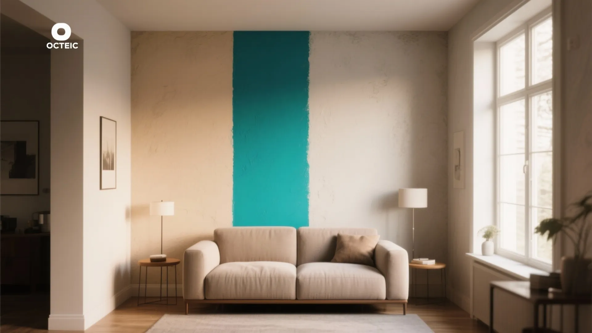 1. A Bold Vertical Stripe to Lift Low Ceilings