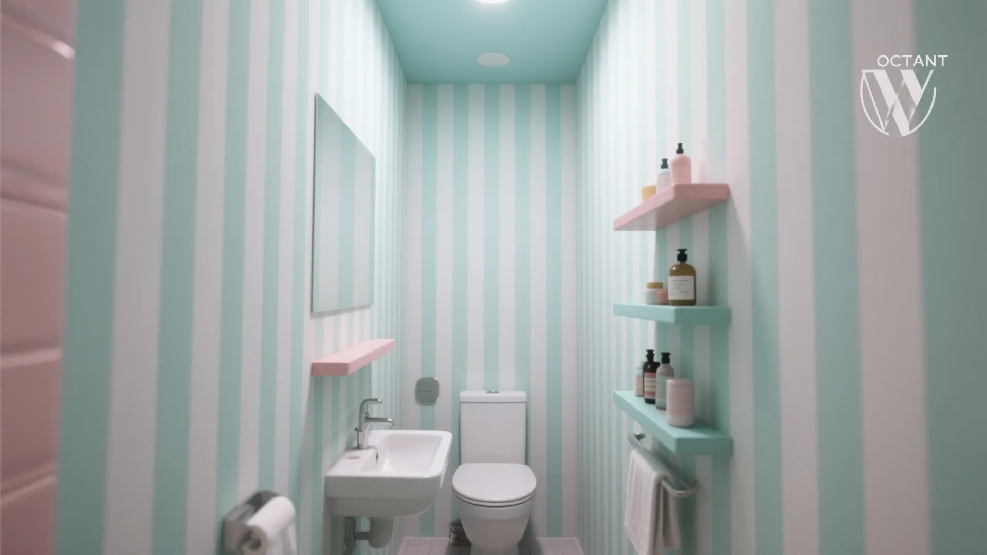 4. Vertical stripe or two-tone height trick