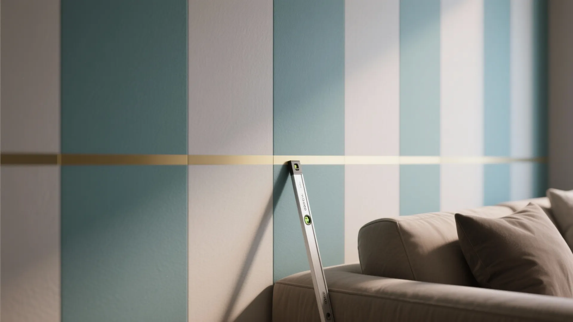 1. Accent Wall with Vertical Stripes