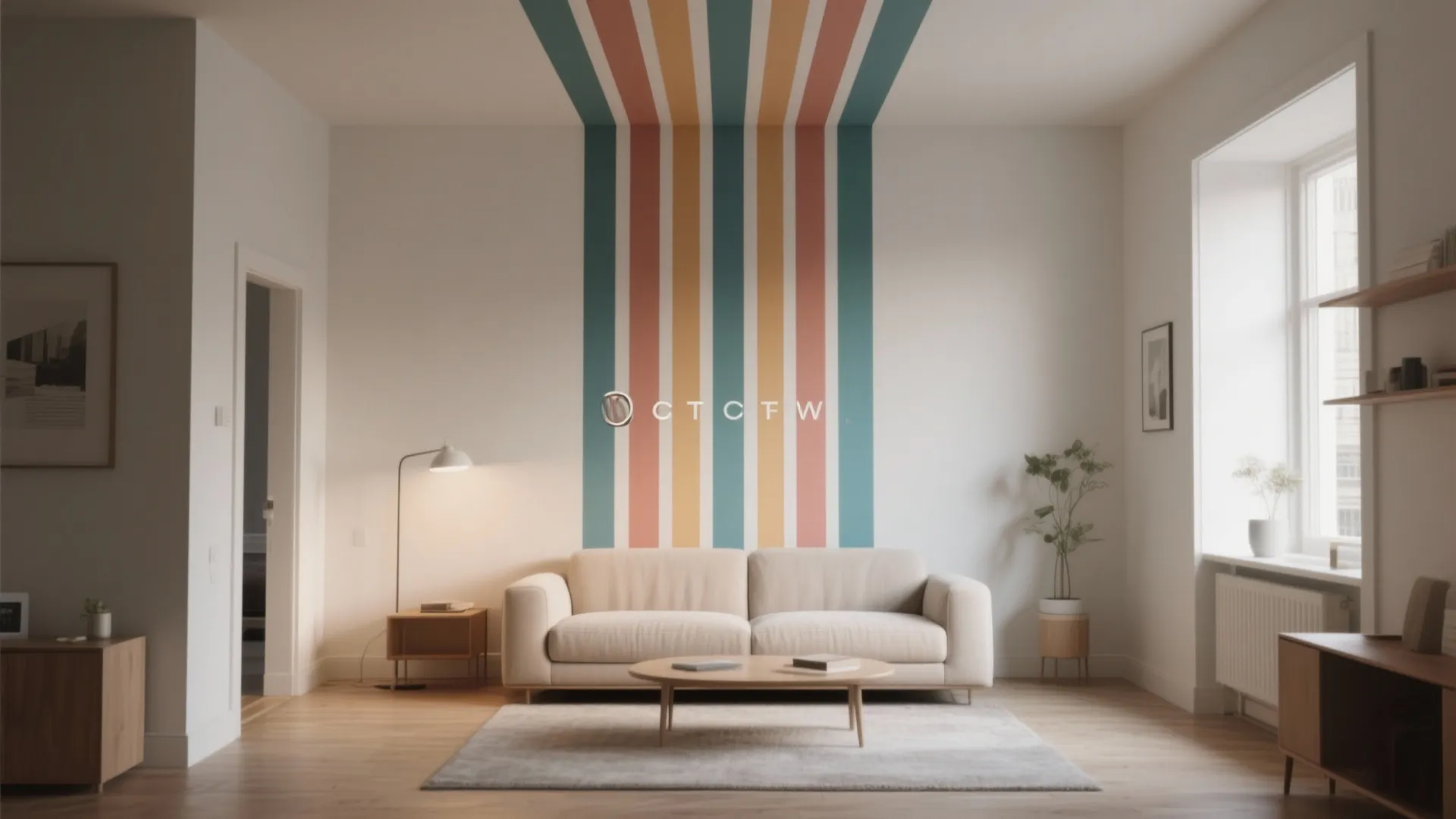 4. Vertical stripes or murals to lift ceiling height