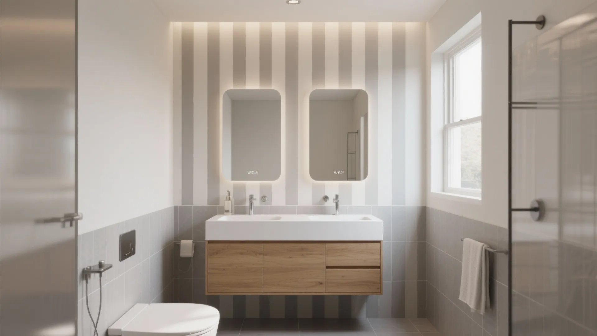 1. Vertical stripes to add height