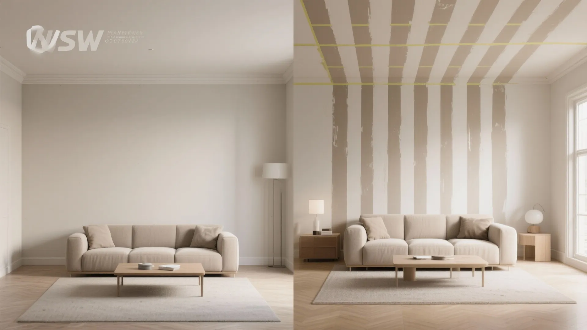 2. Vertical Stripes to Lift Low Ceilings