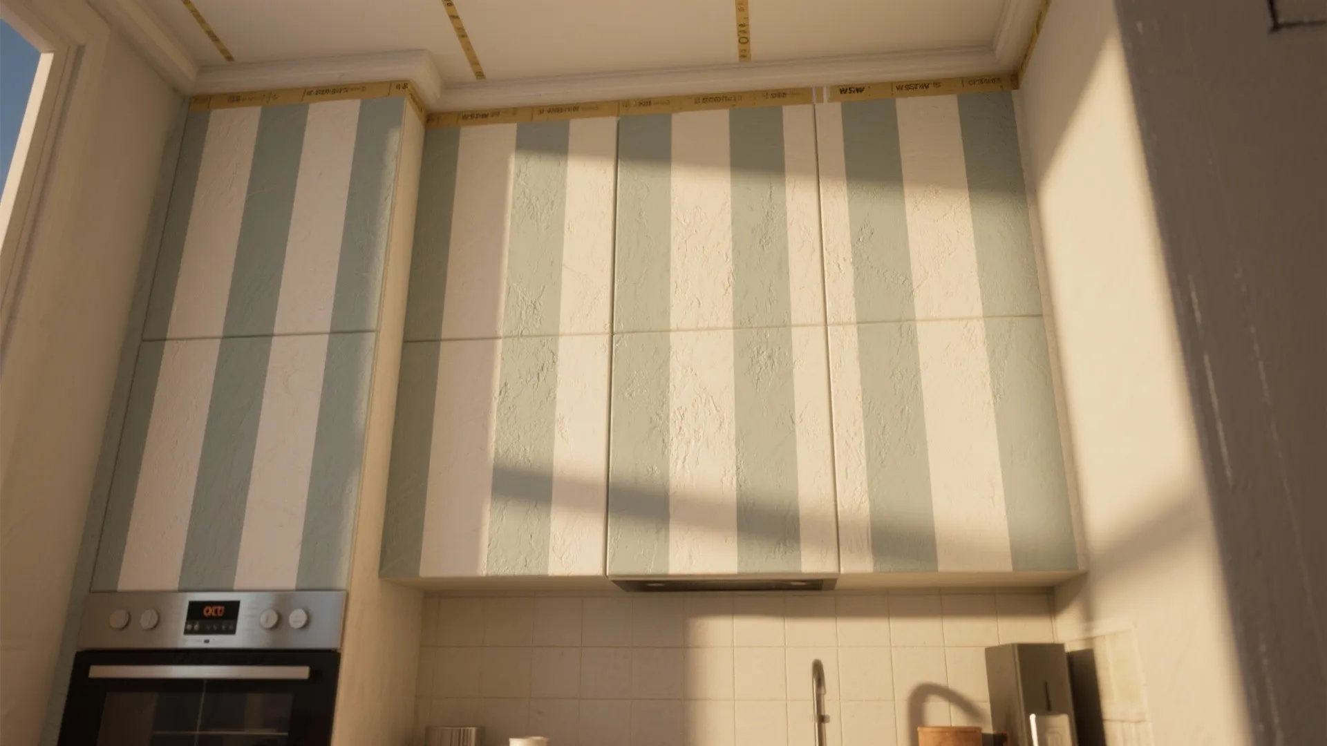 3. Create height with vertical stripes or panels