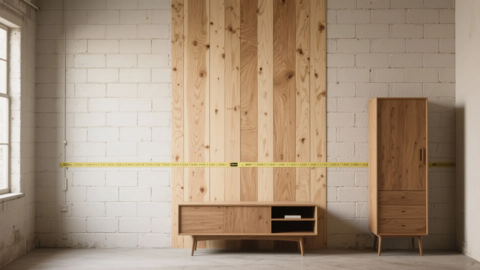 4. Faux Panels and Vertical Stripes to Add Height