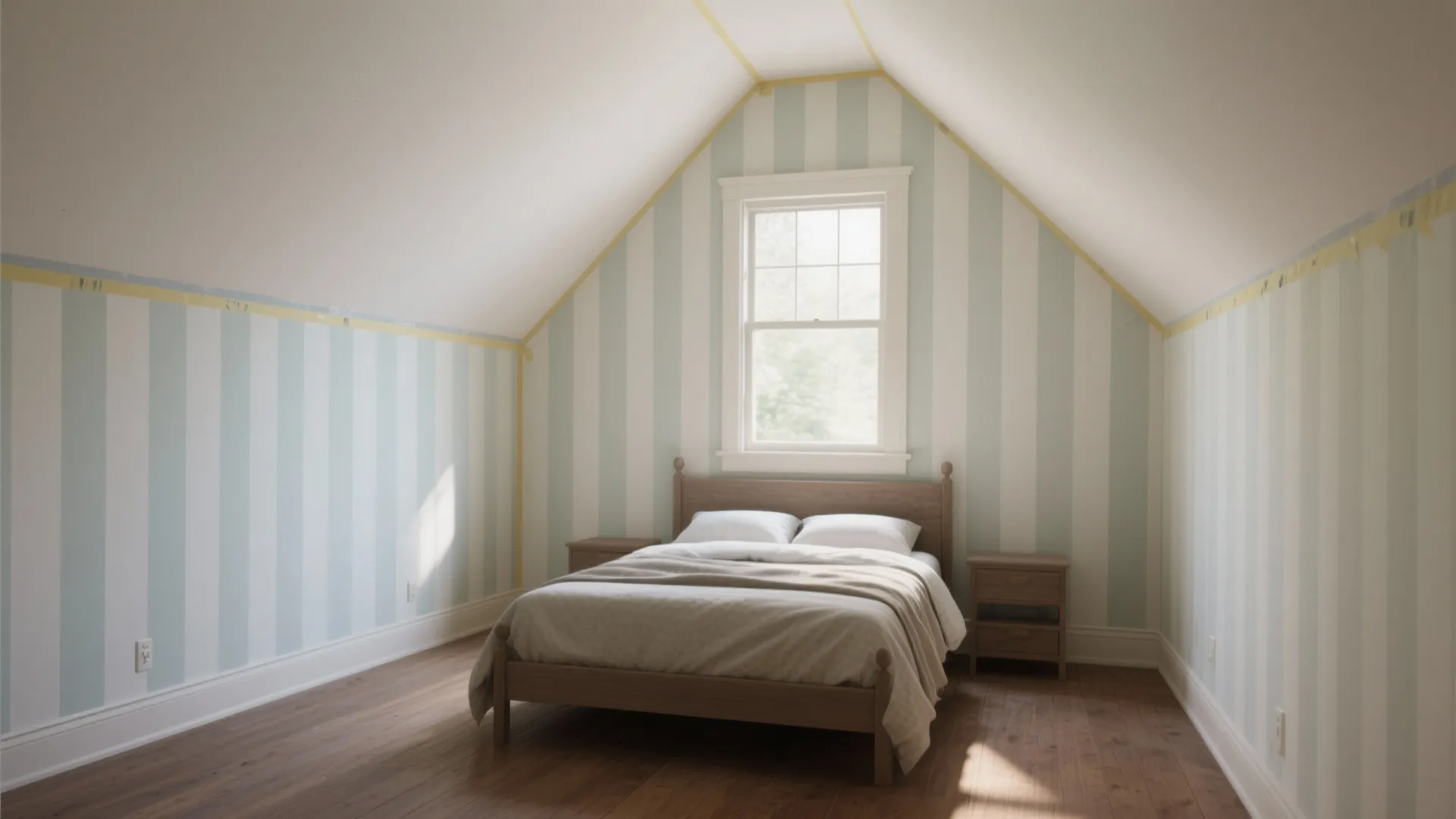 2. Vertical stripes to lift low ceilings