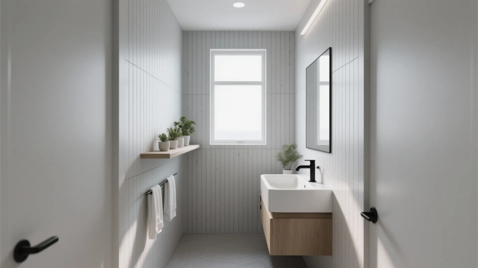 2. Vertical Stripes to Heighten Low Ceilings