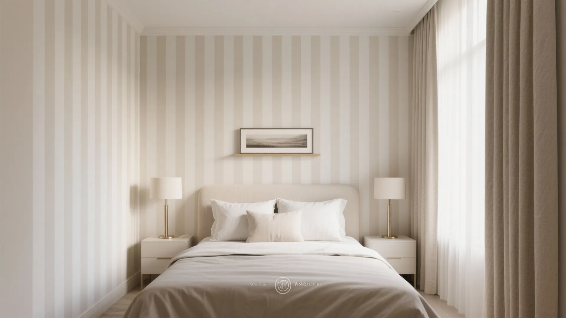 Vertical Stripes to Lift Low Ceilings