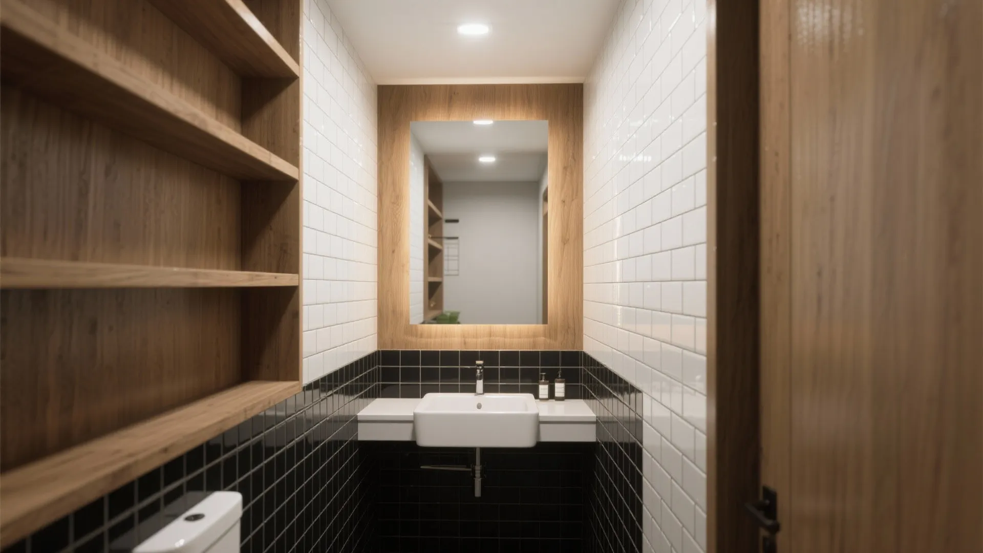 2. Vertical Stripes on a Half Wall