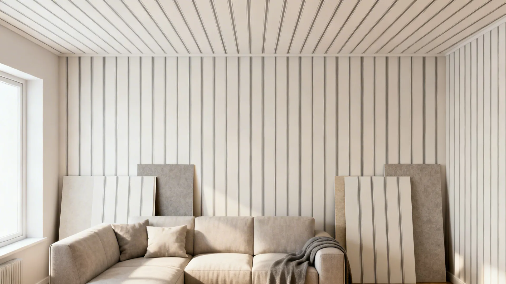 5. Subdued Stripes for Height and Order