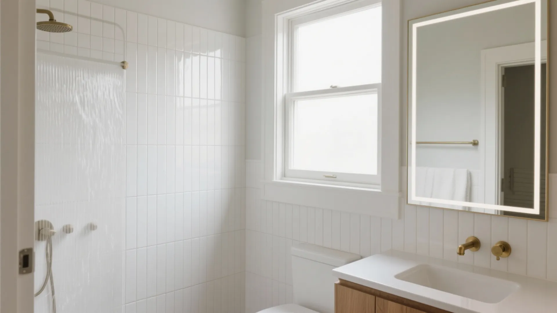 Vertical Subway Tile to Lift the Room