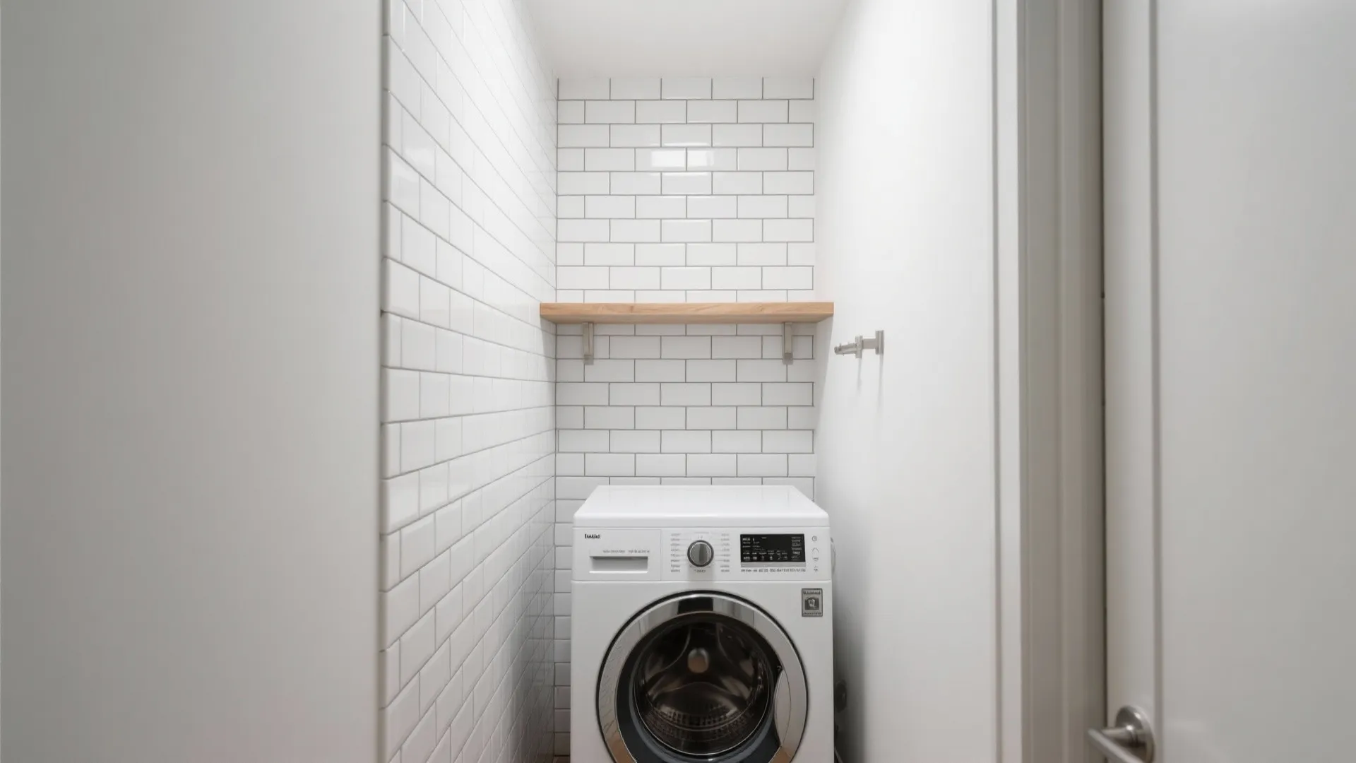 3) Vertical or stacked subway tile to create height