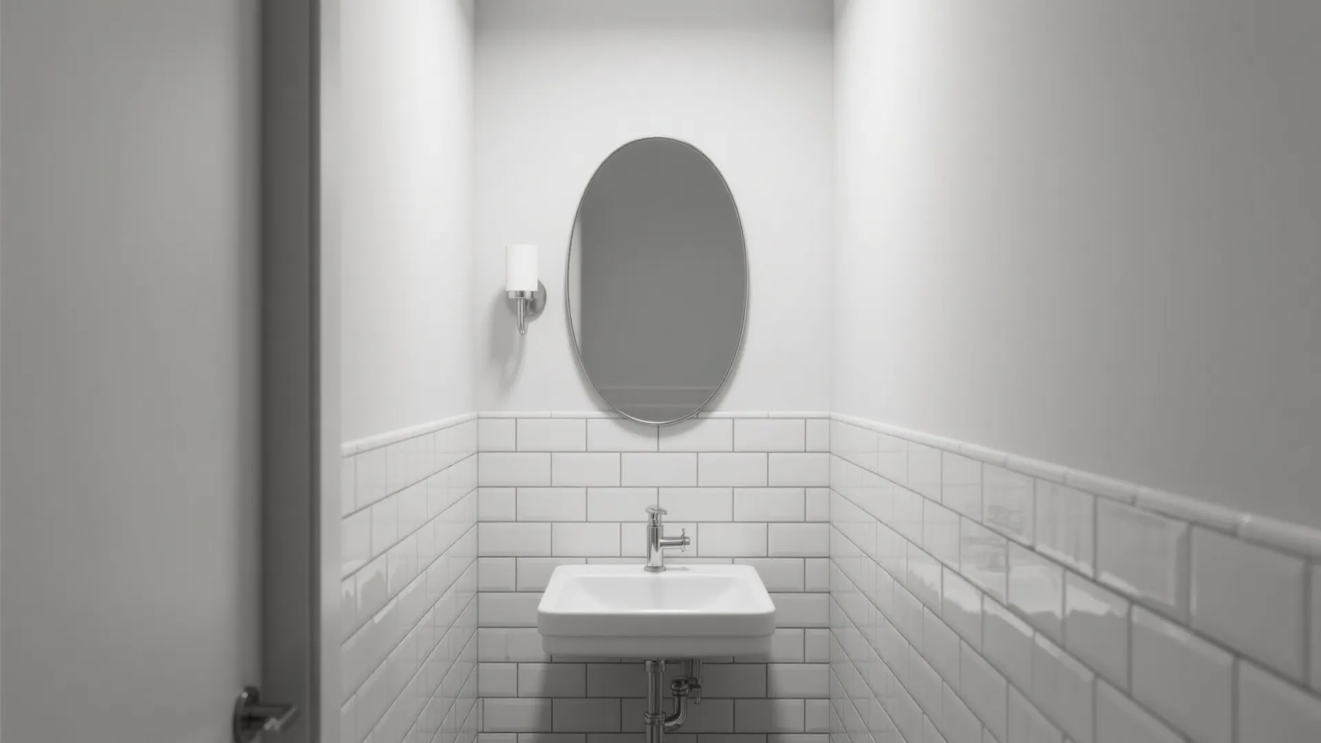 Vertical Stacked Subway Tiles to Raise the Eye