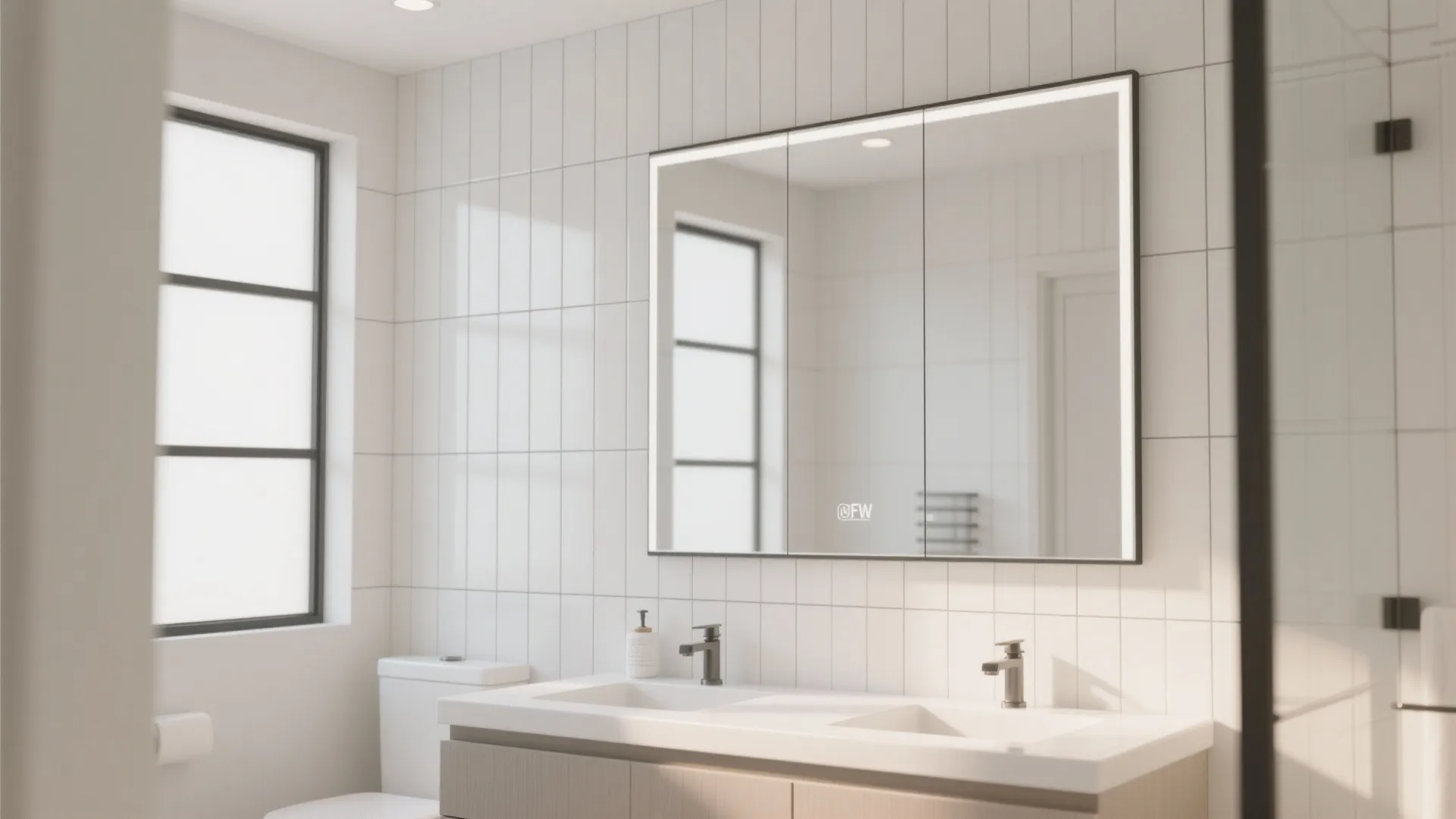 Vertical Subway Tiles to “Lift” the Ceiling