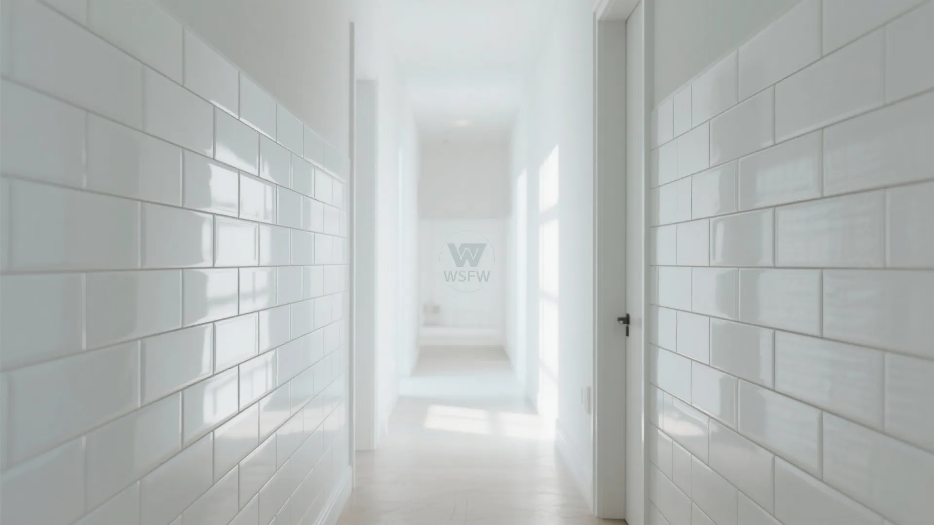 Glossy Subway Tiles with Vertical Layout