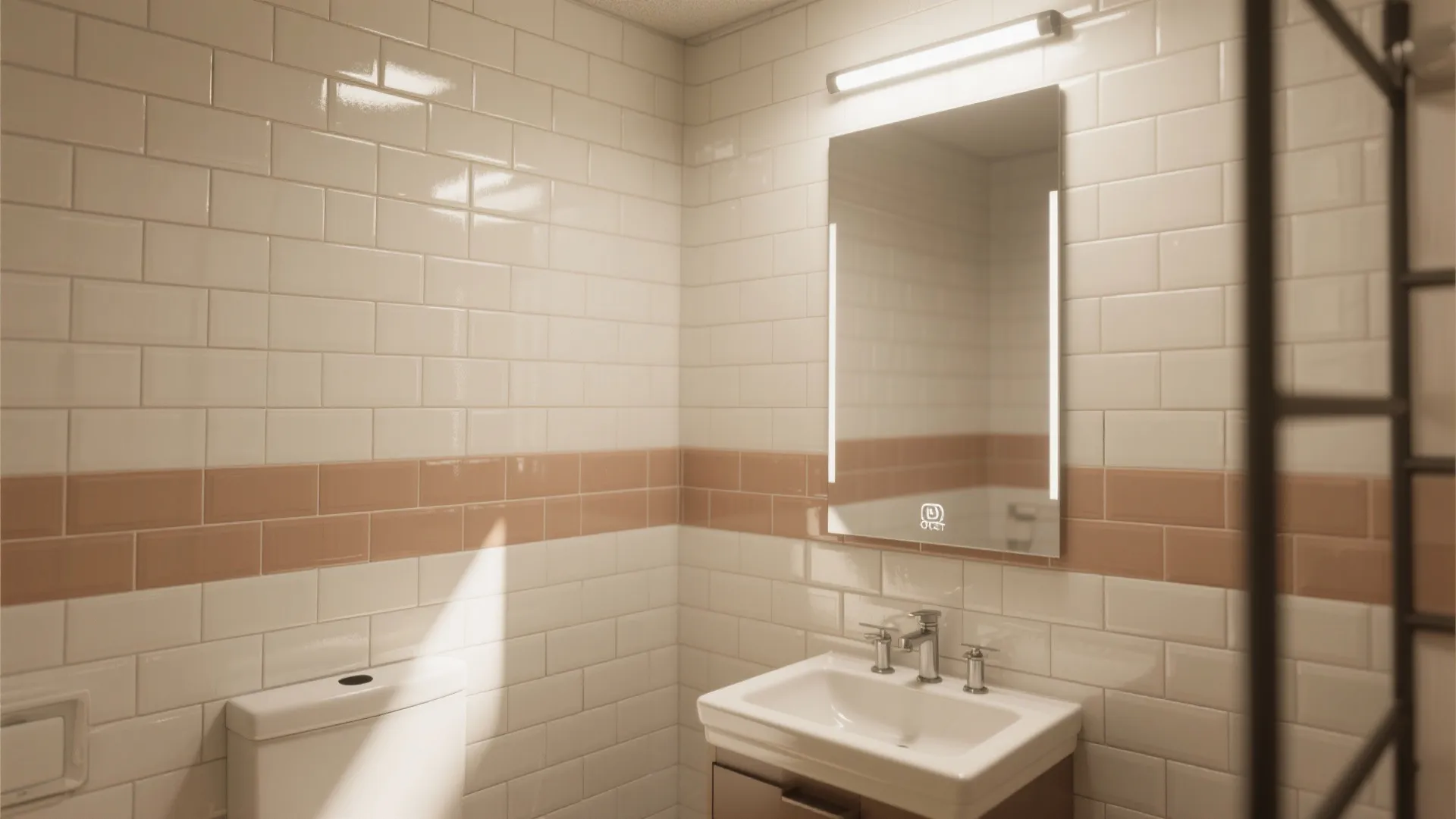 2. Vertical subway tiles to raise the ceiling