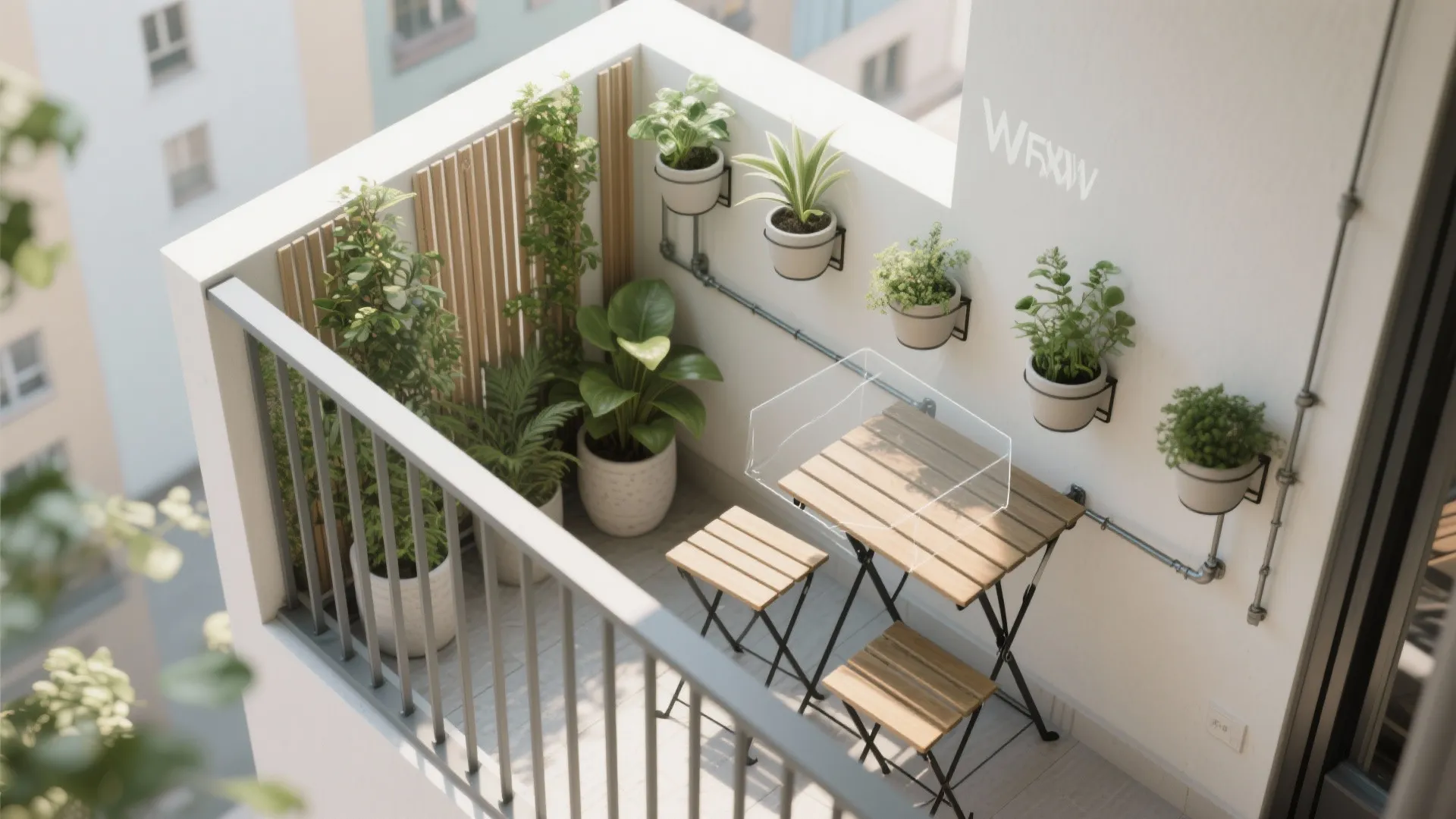 Vertical Garden & Fold-Down Table