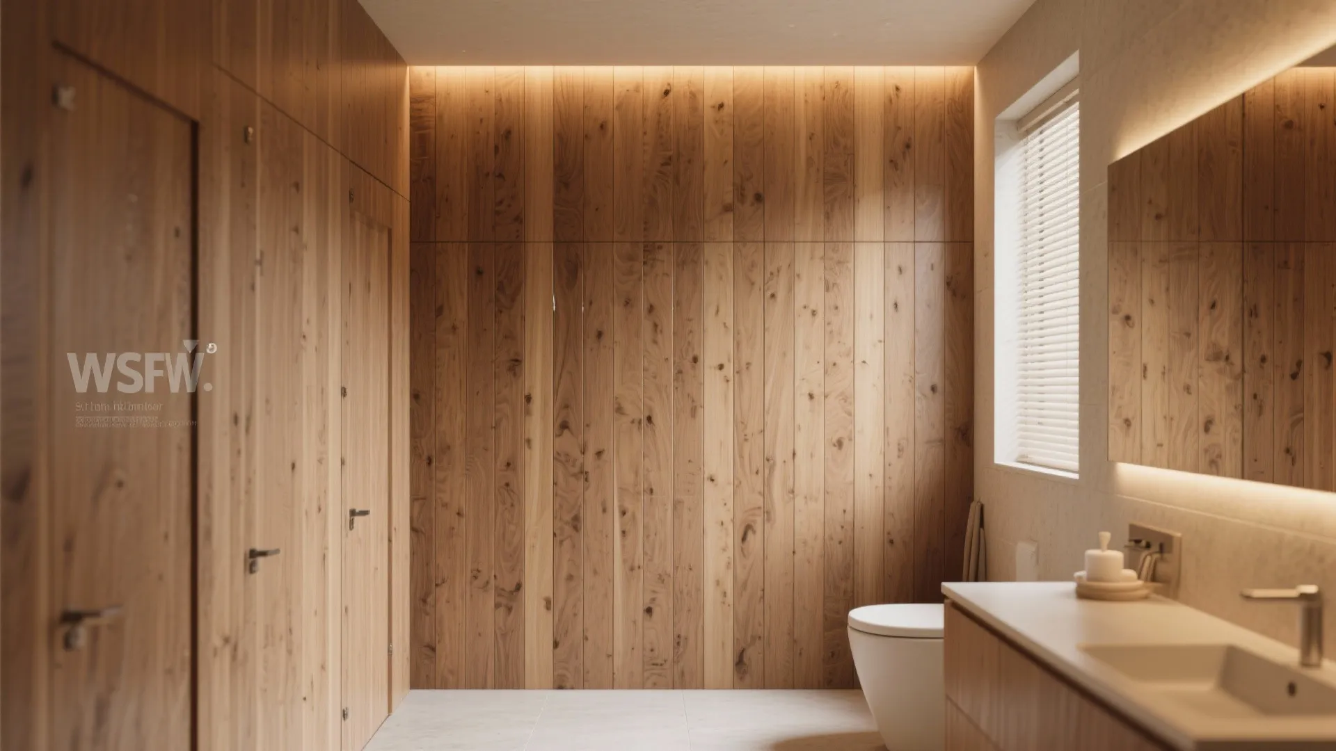 Vertical Tongue-and-Groove Wood for Spa Warmth