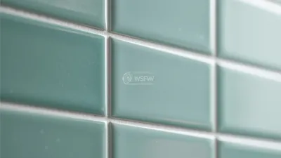 Mint Green Subway Tile Wall Design