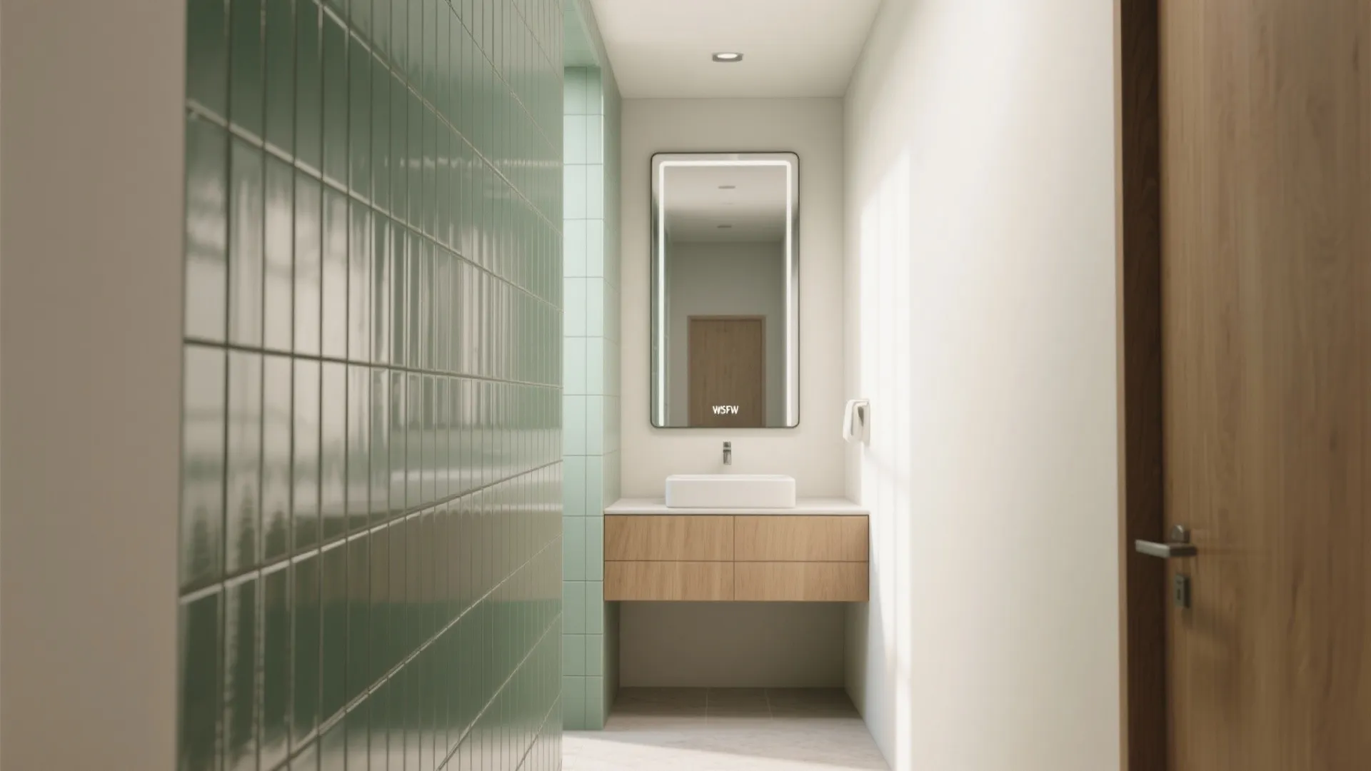 1. Vertical Tile Banding — Make the Ceiling Feel Higher