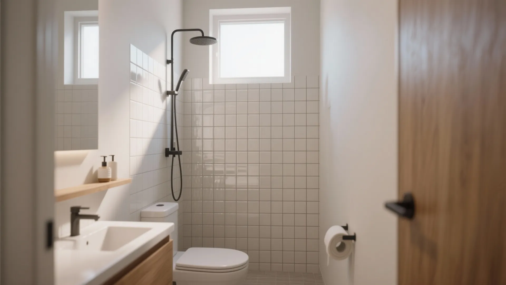 2. Run tiles vertically to lift the ceiling