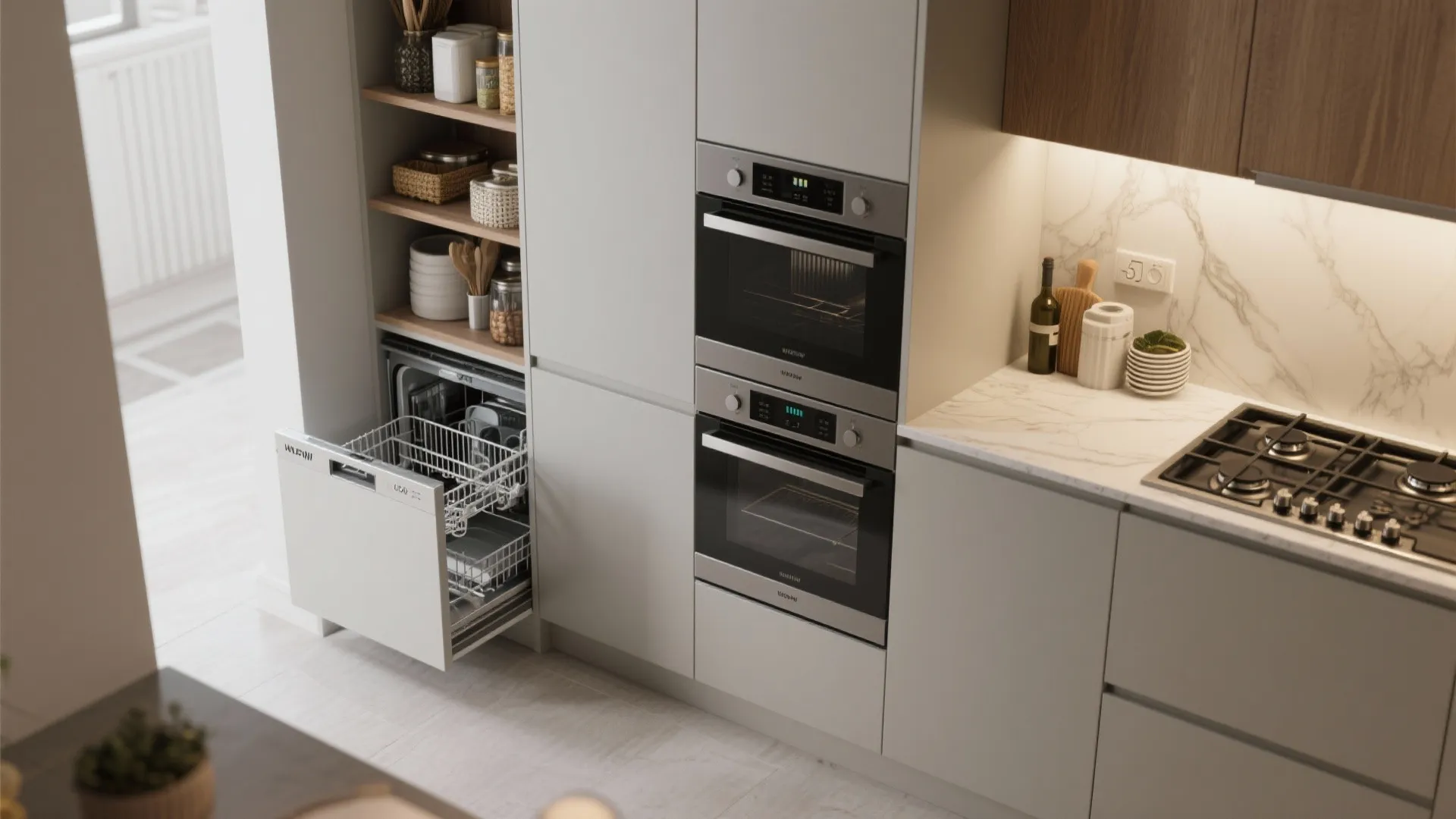 Smart Vertical Storage and Slim Appliances