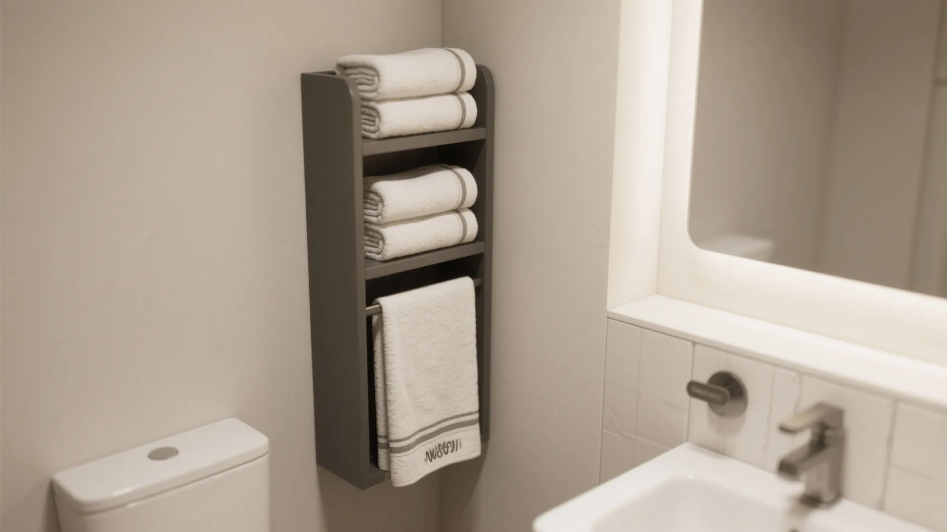 7. Vertical Towel Storage