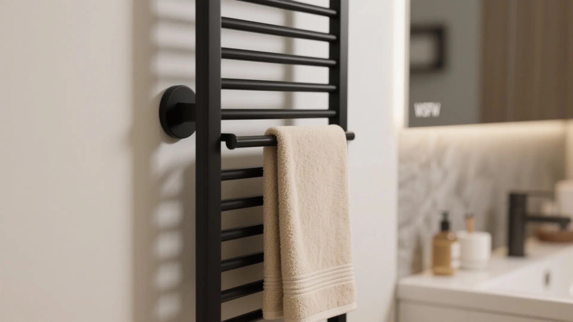7. Vertical towel warmer