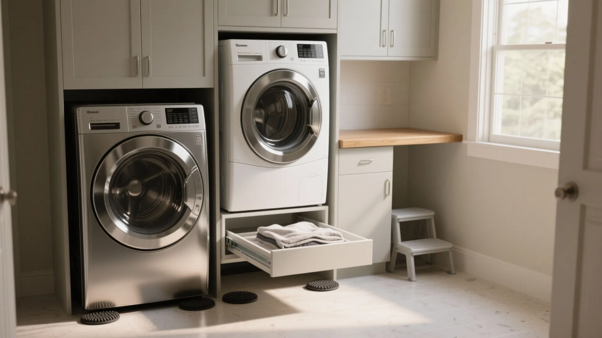 1. Stack smart: vertical laundry tower