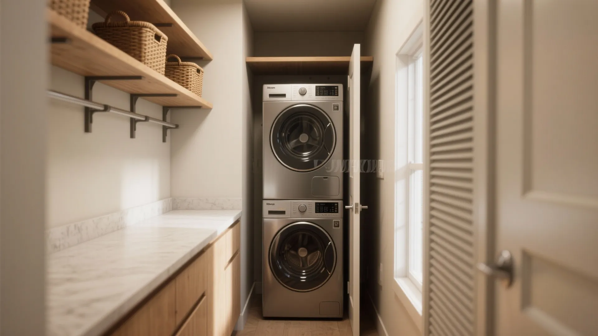 1. Stack and Hide: The Vertical Laundry Tower